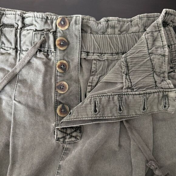 Free People Margate Pleated Pants Trouser Womens Size XS Olive Green Boho Casual - Picture 9 of 15